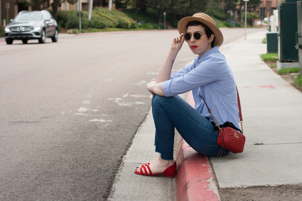 Madewell Red Leila Sandal