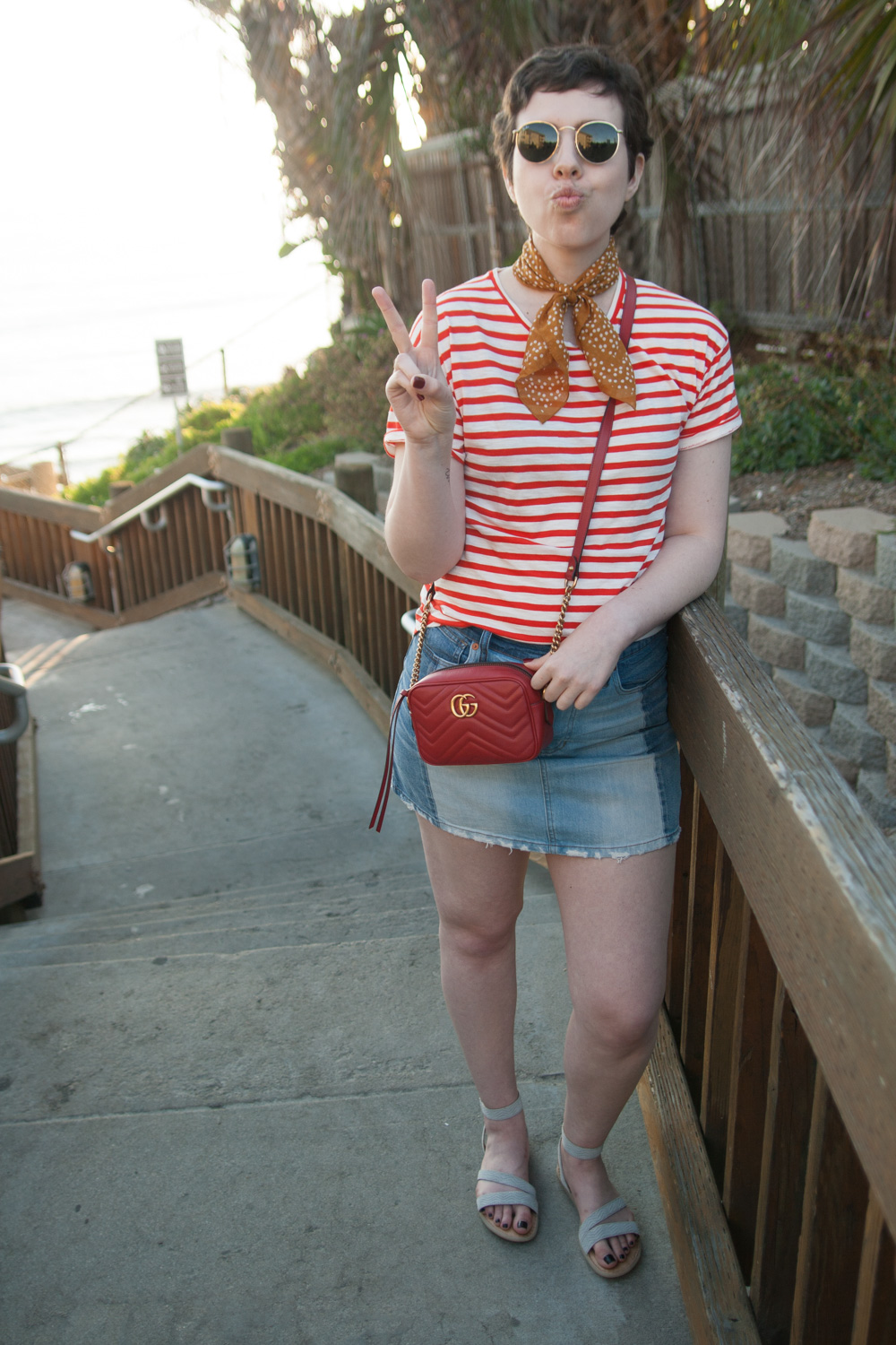 Madewell top & skirt