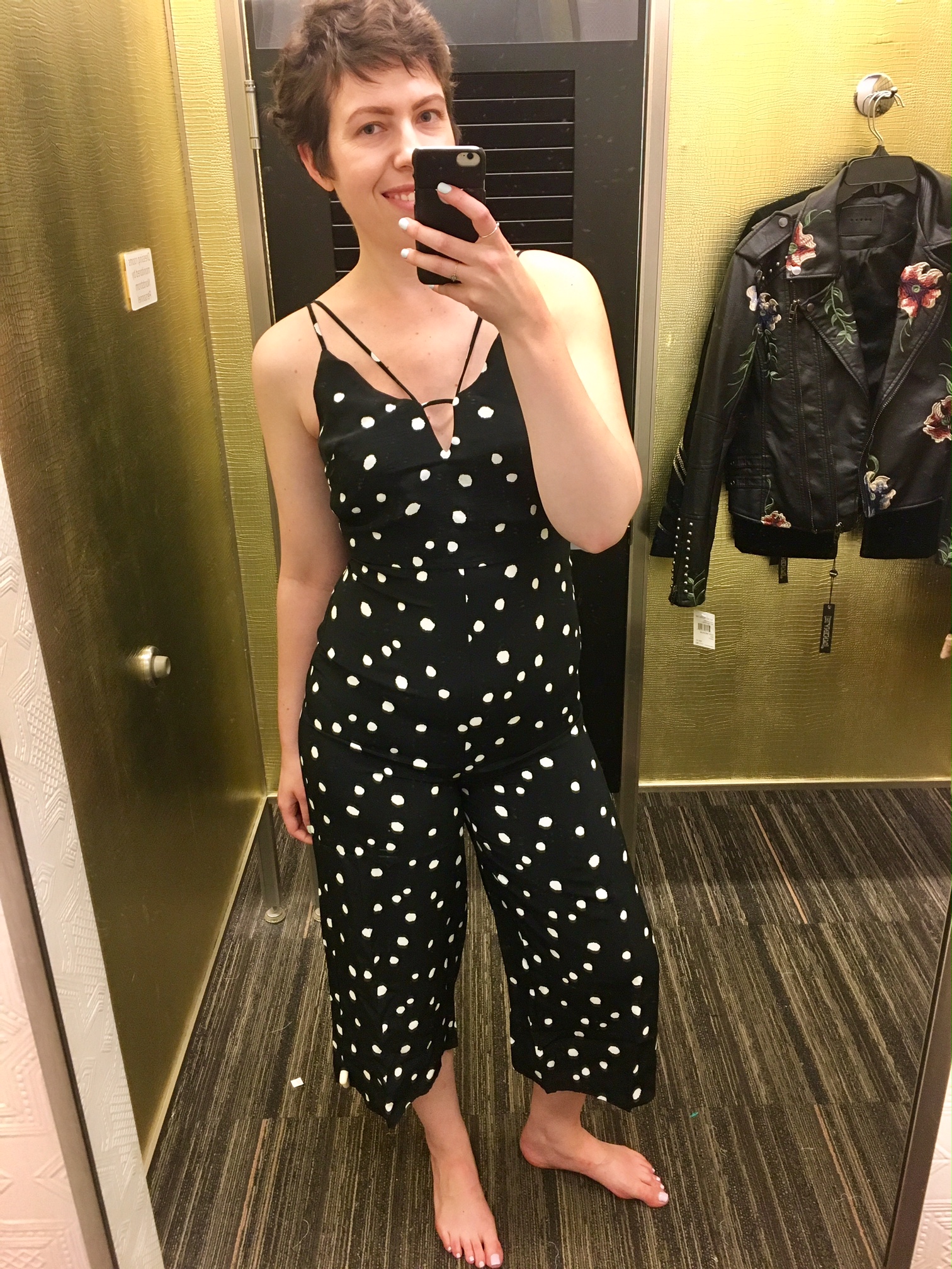 Topshop Spot Strappy Culotte Jumpsuit